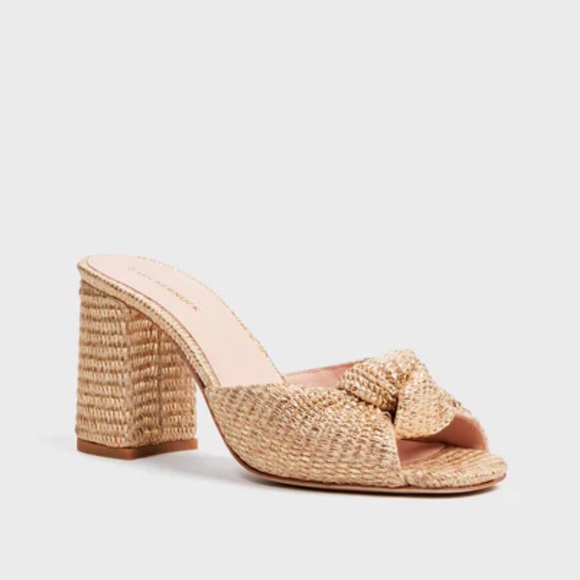 Tuckernuck Shoes - Tuckernuck Gold Raffia Blake Heels